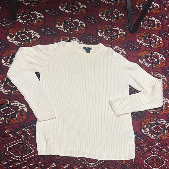 🌺🌺 NWOT MENSCONWELL Cream Sweater SIZE M 100% cotton